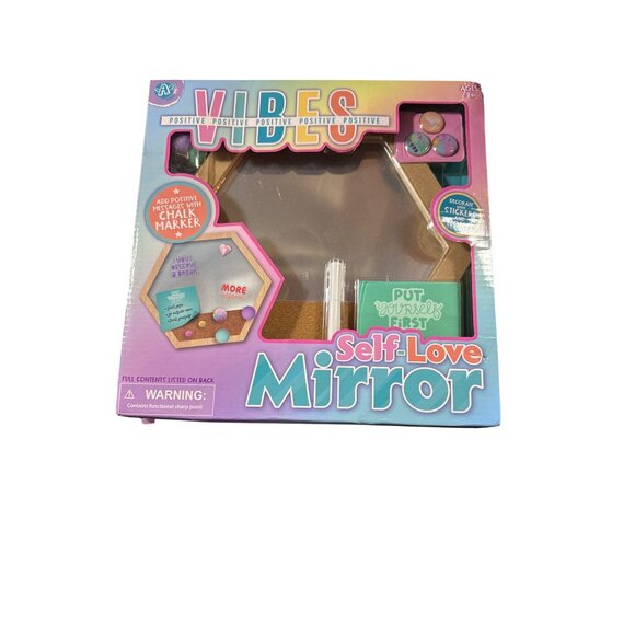 Vibes Self-Love Mirror Kit With Chalk Marker & Accessories For Ages 8+ - Picture 2 of 6